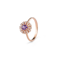 Anillo Bliss Mujer Bl girasole in Oro rosa Ametista 20114469
